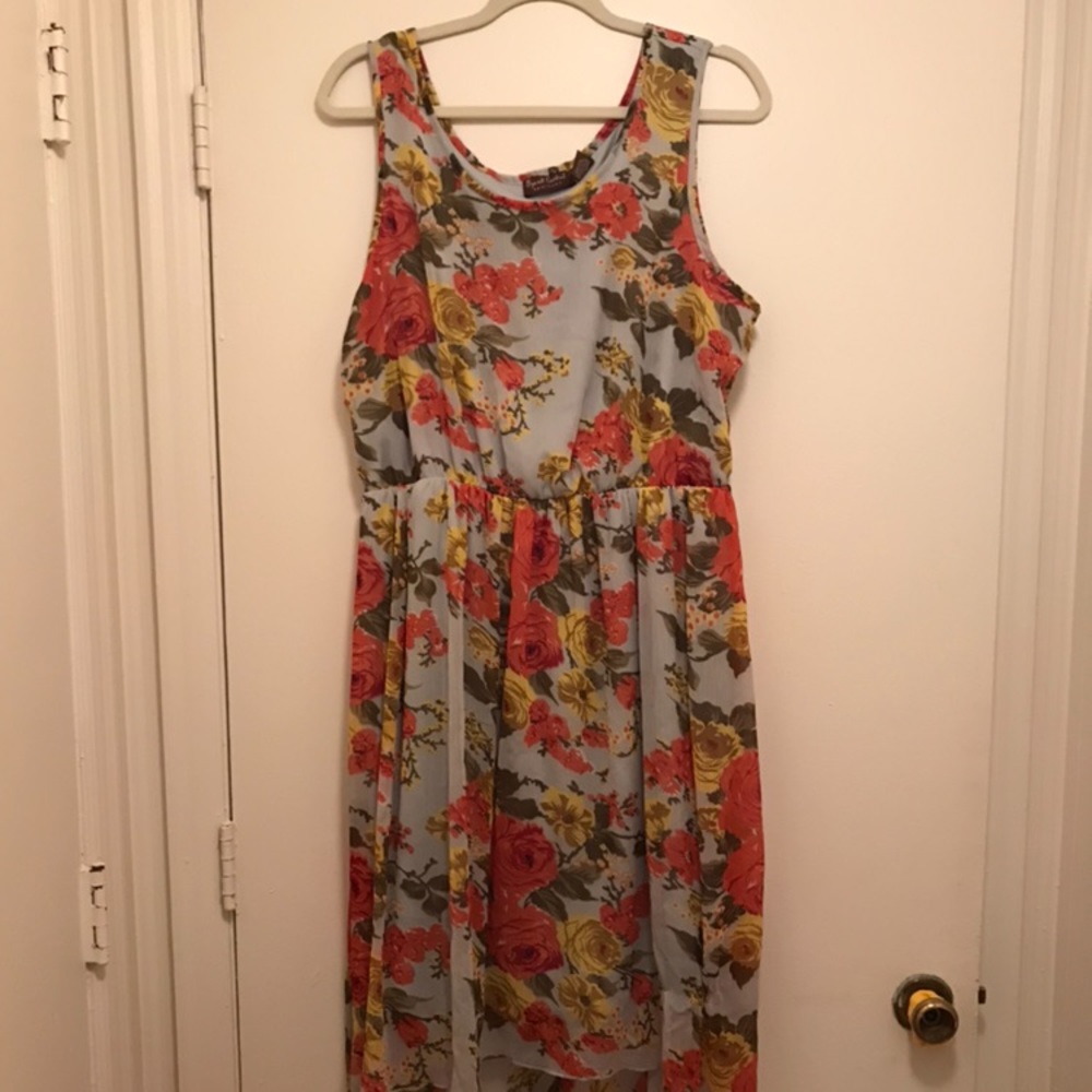 High-low Multicolored Sun Dress - Size 2XL